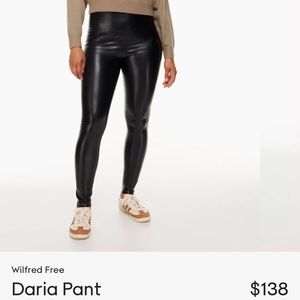 Aritzia - Wilfred Free Leather Pants/Leggings